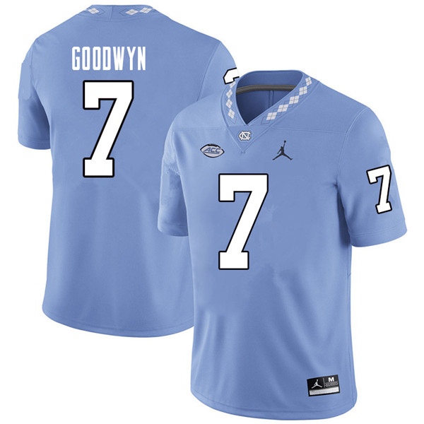 Jordan Brand Men #7 Gray Goodwyn North Carolina Tar Heels College Football Jerseys Sale-Carolina Blu